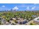 Wider aerial showcasing the property and city skyline at 679 E 16Th St, Indianapolis, IN 46202