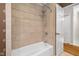 Clean bathroom with updated shower and bathtub at 3531 Shoshonee Dr, Columbus, IN 47203