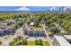 Aerial view of a townhome community near the city skyline at 671 E 16Th St, Indianapolis, IN 46202