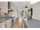 Modern kitchen with stainless steel appliances and granite countertops at 671 E 16Th St, Indianapolis, IN 46202