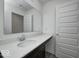 Bathroom with white vanity and dark brown cabinets at 5715 Cr W 750 N, McCordsville, IN 46055