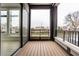 Balcony with city view and composite decking at 505 S East St, Indianapolis, IN 46203