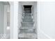 Unfinished basement with wooden stairs at 819 E 49Th St, Indianapolis, IN 46205