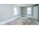 Empty bedroom with gray walls and hardwood floors at 819 E 49Th St, Indianapolis, IN 46205