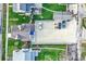 Top-down view of house and large parking area at 621 N State St, Greenfield, IN 46140