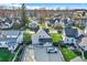Aerial view of a house with a parking area and ramp access at 621 N State St, Greenfield, IN 46140