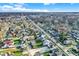 Wide aerial view of a town, showing the neighborhood and surrounding areas at 621 N State St, Greenfield, IN 46140