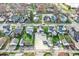 Aerial view of house and neighborhood at 621 N State St, Greenfield, IN 46140