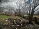 Overgrown backyard with debris and trash needs significant cleanup at 904 N Penn St, Muncie, IN 47303
