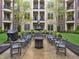 Community courtyard with fountain, grill, and seating at 450 E Ohio St # 321, Indianapolis, IN 46204