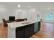 Kitchen island with double sink, dishwasher and granite countertop at 2684 Lanai Ln, Greenwood, IN 46143