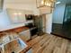 Modern kitchen with stainless steel appliances and butcher block countertops at 221 Kansas St, Indianapolis, IN 46225