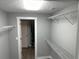 Finished basement closet with wire shelving at 863 E Harrison St, Martinsville, IN 46151