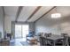 Open concept living and dining area with vaulted ceilings at 4237 Foxglove Trce, Indianapolis, IN 46237