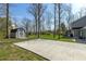 Large concrete patio, spacious backyard with shed at 10706 Augusta Blvd, Fishers, IN 46037