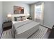Primary bedroom with a king-size bed and stylish accents at 3002 N Olney St, Indianapolis, IN 46218