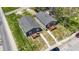 Aerial view of two new houses with decks and yards at 3002 N Olney St, Indianapolis, IN 46218