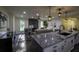 Modern kitchen with granite island and stainless steel appliances at 8827 El Rico Dr, Indianapolis, IN 46240