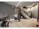 Finished basement with home gym and plenty of room for entertainment at 1336 Central Ave, Indianapolis, IN 46202