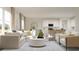 Bright living room with open concept kitchen and island at 3798 Andean Dr, Bargersville, IN 46106