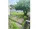 Large backyard with a grassy area and a partially-finished patio at 1062 N Berwick Ave, Indianapolis, IN 46222
