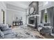Spacious living room with a fireplace and large windows at 4023 Cedar Hills N Dr, Greenwood, IN 46143