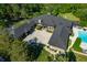 Luxury estate with a large pool, expansive courtyard, and attached garage at 4023 Cedar Hills N Dr, Greenwood, IN 46143