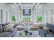 Spacious living room with high ceilings and ample natural light at 4023 Cedar Hills N Dr, Greenwood, IN 46143