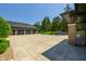 Spacious stamped concrete driveway and landscaping at 4023 Cedar Hills N Dr, Greenwood, IN 46143