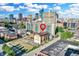 Aerial perspective showcasing the property's urban location at 527 E North St, Indianapolis, IN 46204