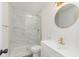 Elegant bathroom featuring marble shower and gold fixtures at 22133 State Road 37 N, Noblesville, IN 46060