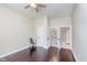 Bright bedroom with hardwood floors and en-suite bathroom at 372 Foxboro Cir, Avon, IN 46123