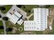 Aerial view of equestrian property with barns and paddocks at 9407 N Whitney Way, Monrovia, IN 46157