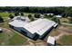 Aerial view of horse farm with large barn and surrounding paddocks at 9407 N Whitney Way, Monrovia, IN 46157