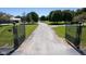 Private gated entrance to expansive property at 9407 N Whitney Way, Monrovia, IN 46157