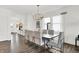Elegant dining room with chandelier and modern chairs at 3422 Wetherby Pl, Danville, IN 46122