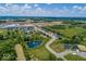 Aerial view of new homes and community features at 6272 Willow Branch Way, Plainfield, IN 46168