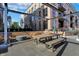Relaxing outdoor patio with seating and pergola at 855 N East St # 205, Indianapolis, IN 46202