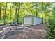 Large storage shed with double doors and ramp at 7775 Ridge Rd, Indianapolis, IN 46240