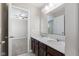 Double vanity bathroom with view into bedroom at 2377 Chandler Way, Greenwood, IN 46143