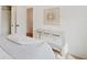 Bedroom with a comfortable bed, closet, and a console table at 1544 Hoyt Ave, Indianapolis, IN 46203