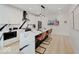 Contemporary kitchen with marble island and sleek cabinetry at 1544 Hoyt Ave, Indianapolis, IN 46203