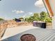 Relaxing rooftop deck with a fire pit and city views at 1544 Hoyt Ave, Indianapolis, IN 46203