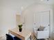 Home office with hardwood floors and built-in shelving at 1544 Hoyt Ave, Indianapolis, IN 46203