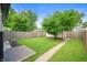 Spacious backyard with a shed and a paved patio area at 1134 St Peter St, Indianapolis, IN 46203