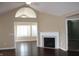Spacious living room featuring a fireplace and hardwood floors at 2148 Heather Glen Way, Franklin, IN 46131