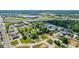 Wide aerial view showing the property and surrounding area at 11445 N School St, Fishers, IN 46038
