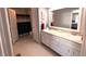 Modern bathroom with double sinks and a shower/tub combo at 7433 Prairie Lake Dr, Indianapolis, IN 46256