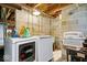 Basement laundry area with washer, dryer and storage at 9996 N County Road 200 W, Muncie, IN 47302