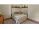Small bedroom with a double bed and built-in shelving at 3917 N 525 W, Fairland, IN 46126